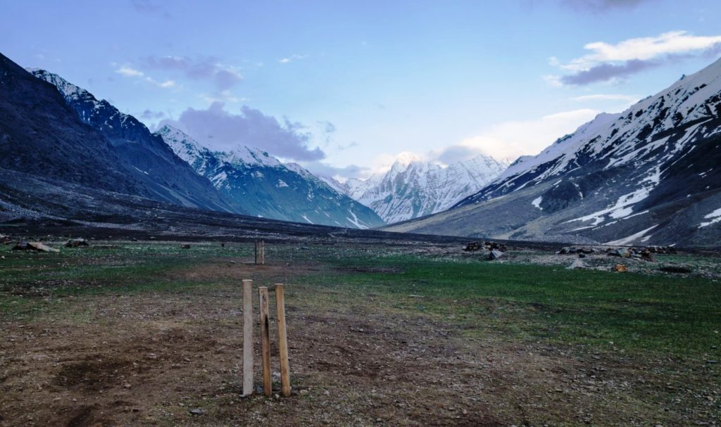 Cricket field of Dumti ITBP camps [Lamkhaga pass trek expedition 2015]