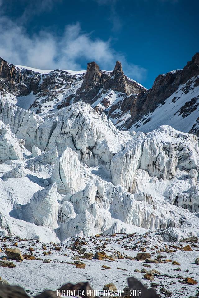 Ice falls of Khatling glacier
